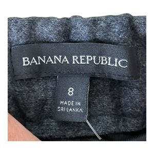 Banana Republic High Rise Tapered Italian Wool blend Size 8 Career Grey